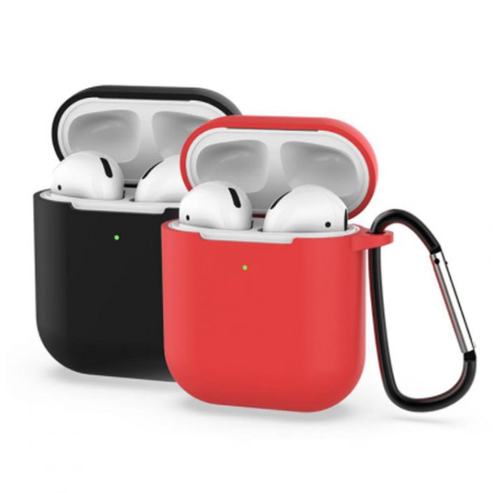 Non-slip silicone protect case for Airpods Pro with stainless steel hook