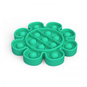 green Flower shape Push Bubble Fidget Sensory Toys Funny Relief Stress Game