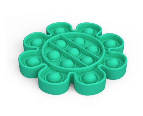 green Flower shape Push Bubble Fidget Sensory Toys Funny Relief Stress Game