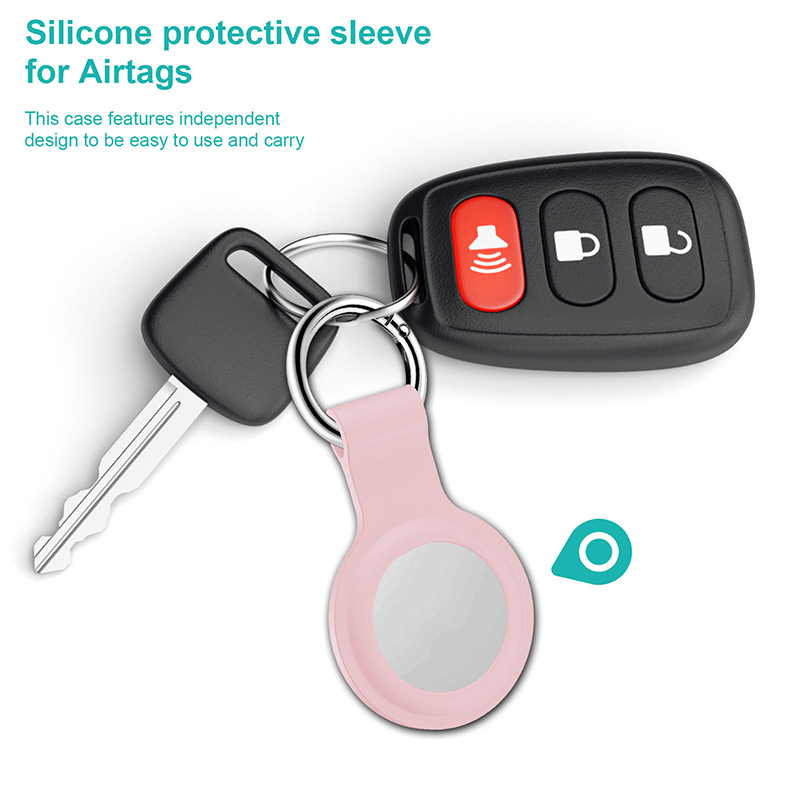 Anti Lost Protective Locator Silicone Case for apple airtags With Key Ring
